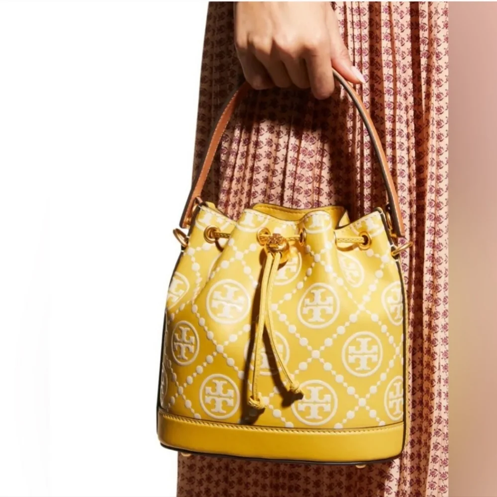 TORY BURCH MONOGRAM BUCKET - Picture 1 of 8